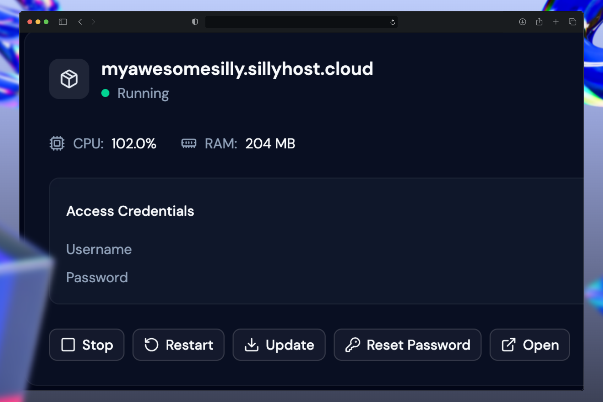 SillyHost - Screenshot 3 showing product features and functionality