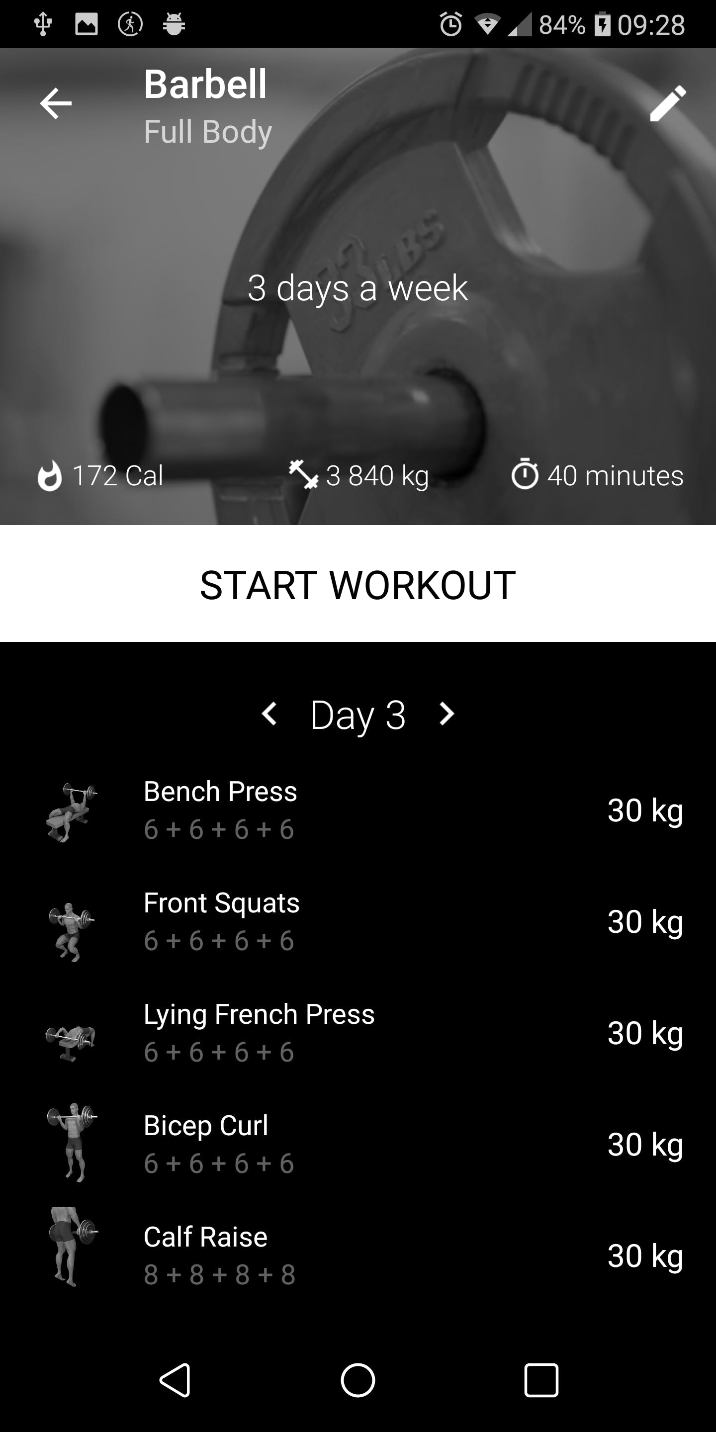 Barbell Home Workout media 1