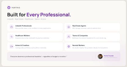 Portrio — AI Headshots from Your Selfies gallery image