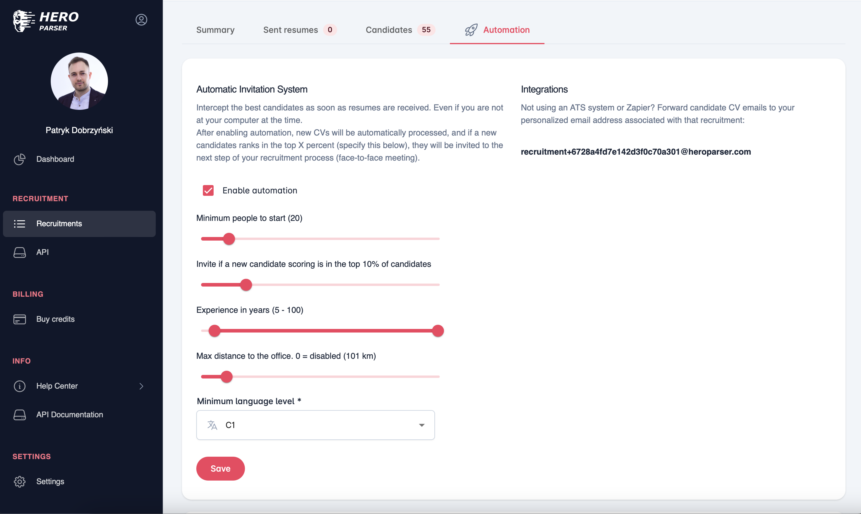 Hero Parser - เครื่องมือประเมินประวัติย่อ - เร่งการรับสมัครของคุณคำนวณผู้สมัครที่เหมาะสม media 7