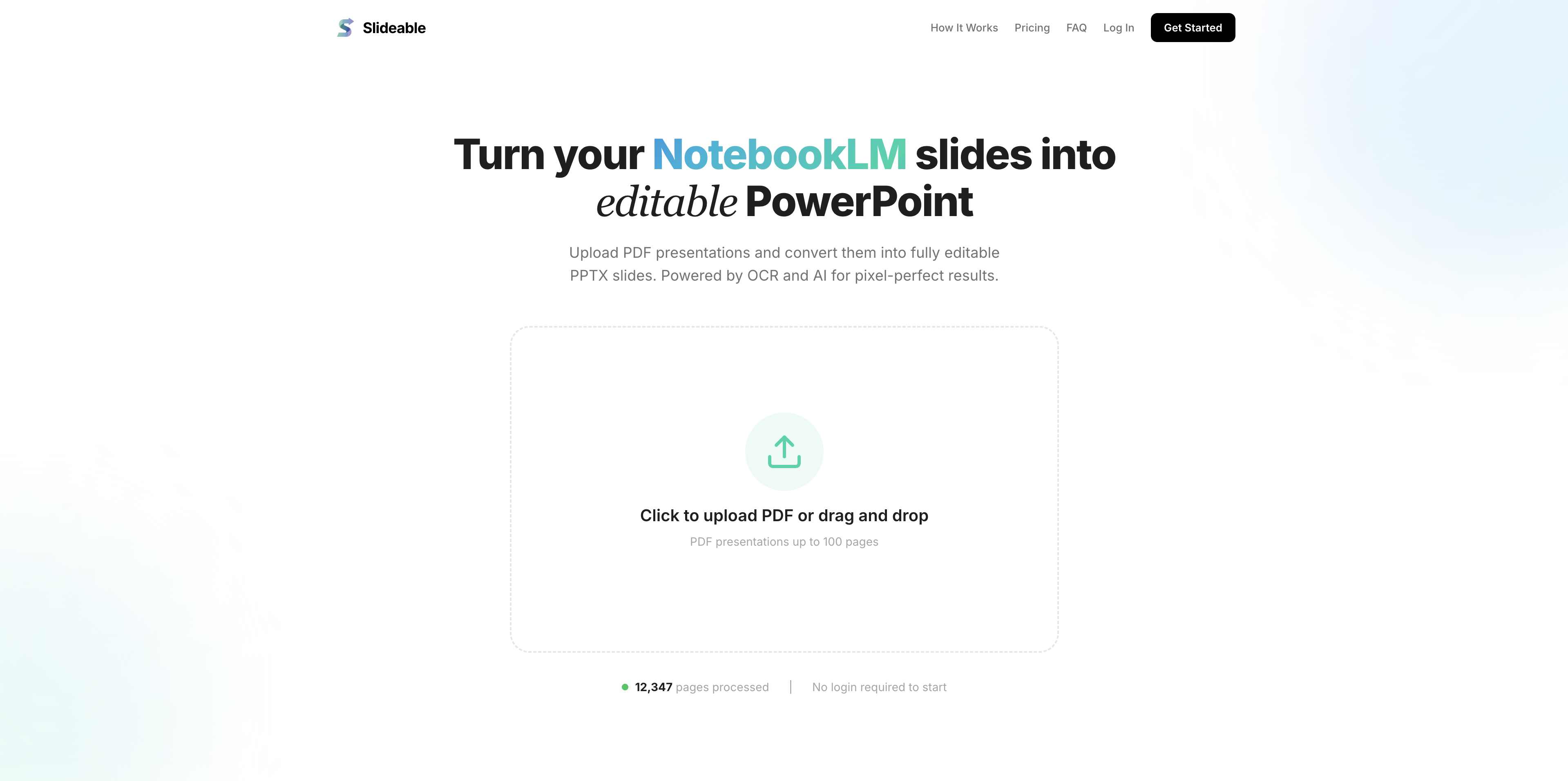 Slideable gallery image