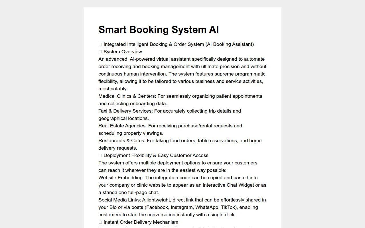 Smart Booking System AI  截图 2