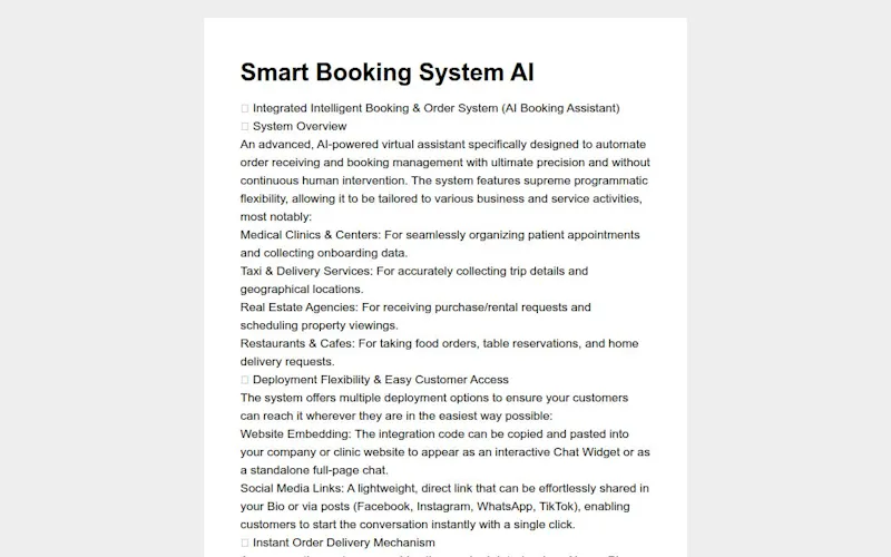 Smart Booking System AI  screenshot 2