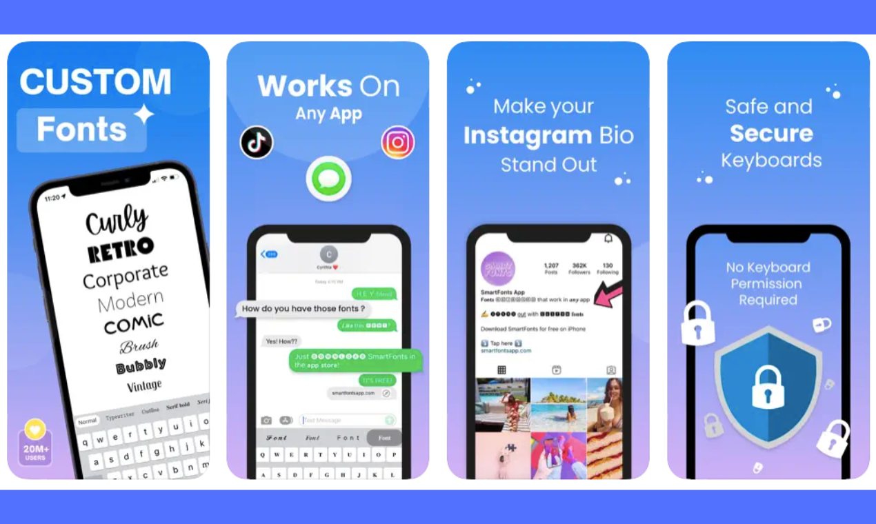 Media Fon Pintar: Papan Kekunci Font untuk iPhone 1