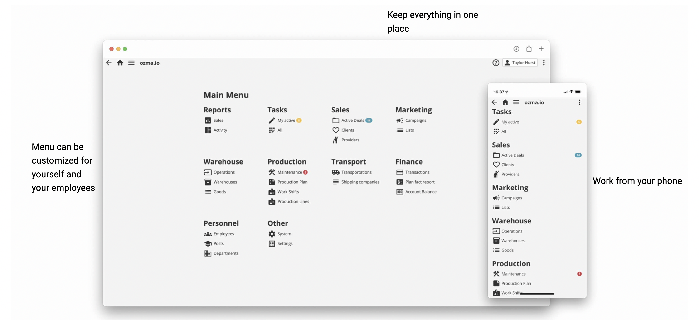 Média ozma.io - Plate-forme à faible code pour les solutions CRM et ERP 4