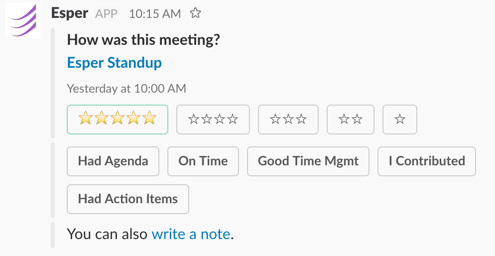 Esper - Rate My Meetings gallery image