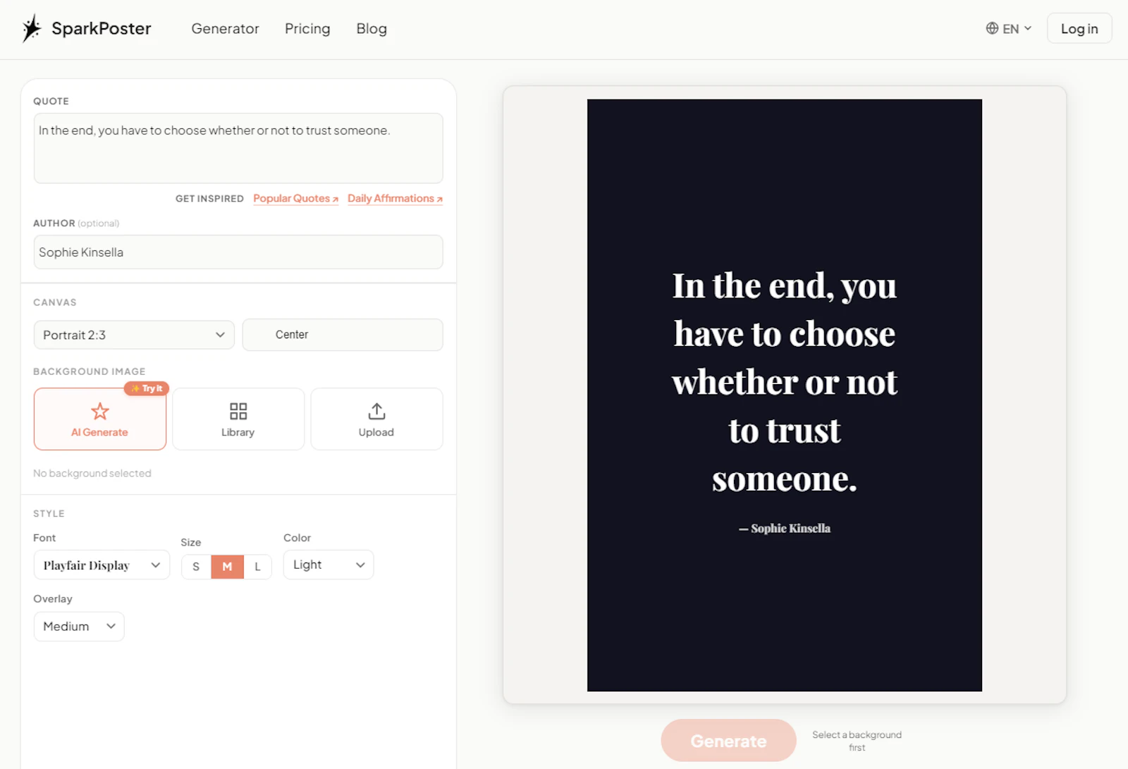 QuoteImageMaker screenshot 2