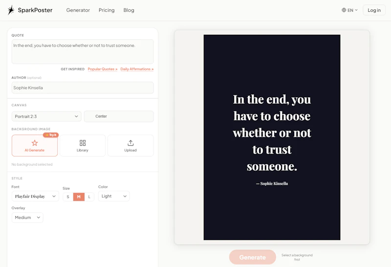 QuoteImageMaker screenshot 2