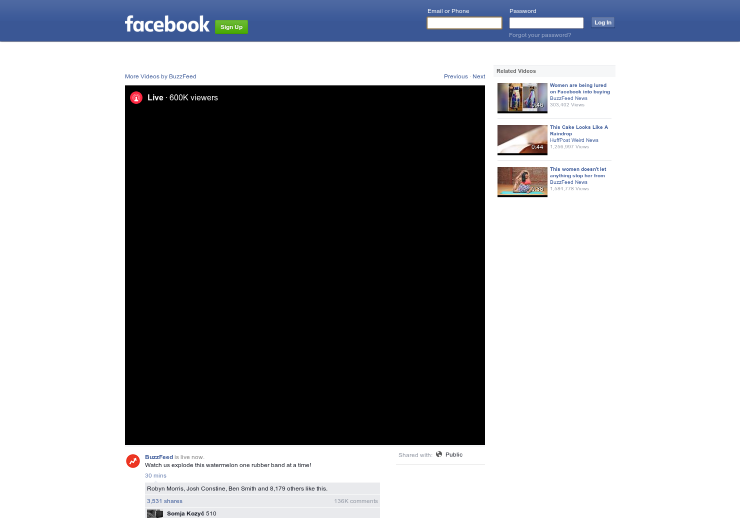 Live: Buzzfeed Explodes a Watermelon