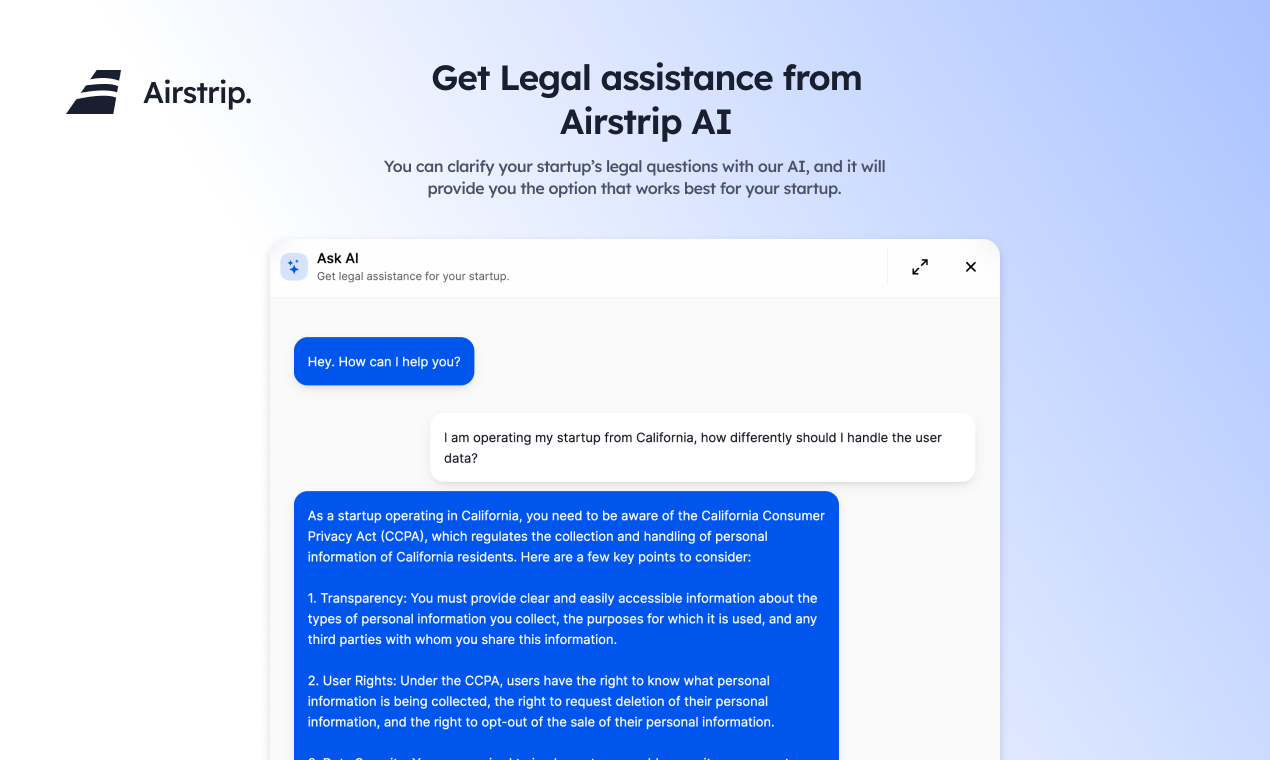 Media Airstrip AI - Undang -undang dibuat lebih mudah untuk setiap permulaan 4