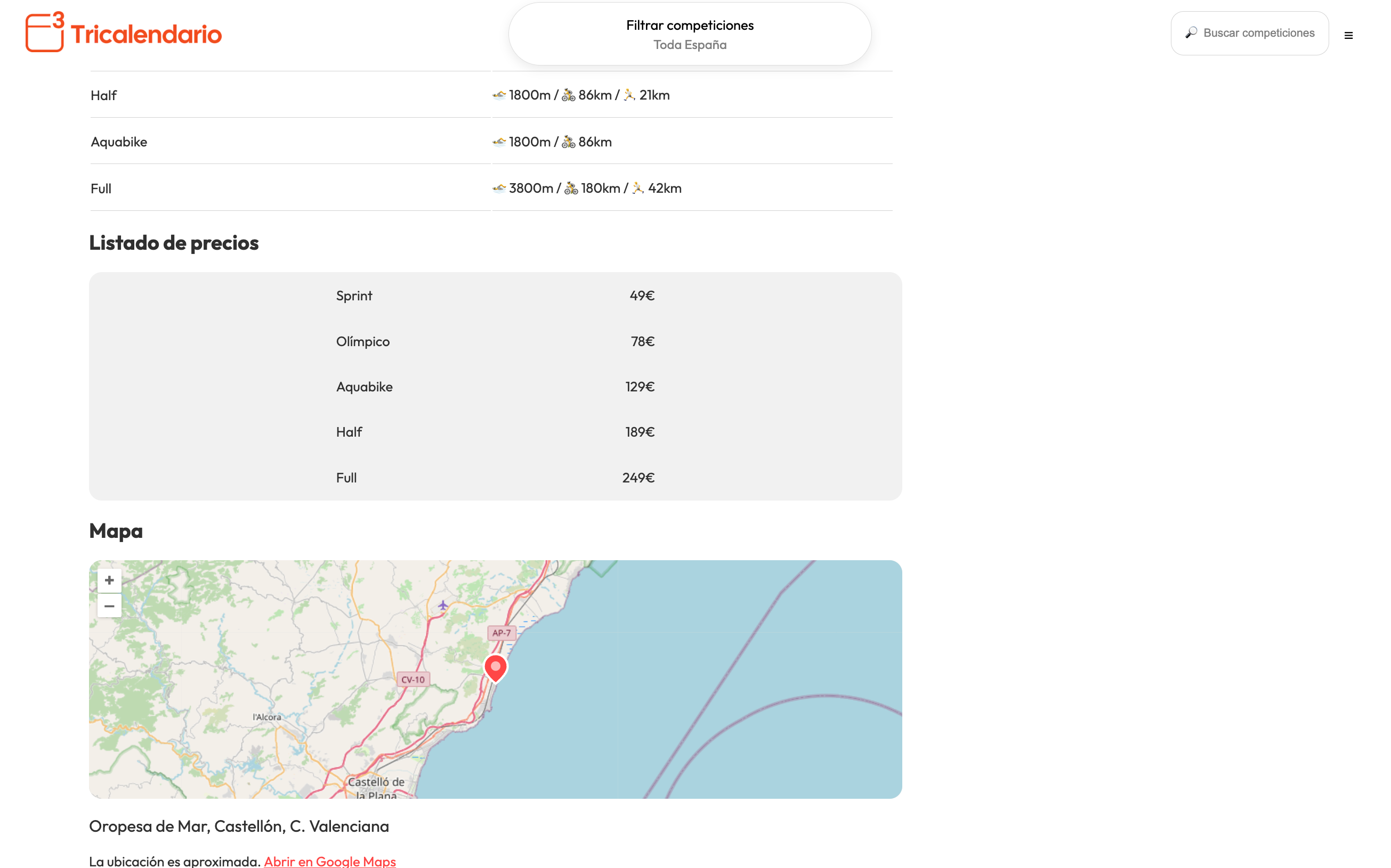 وسائط Tricalendario - الترياتلون ، Aquatlon و Duathlon Clendar 3
