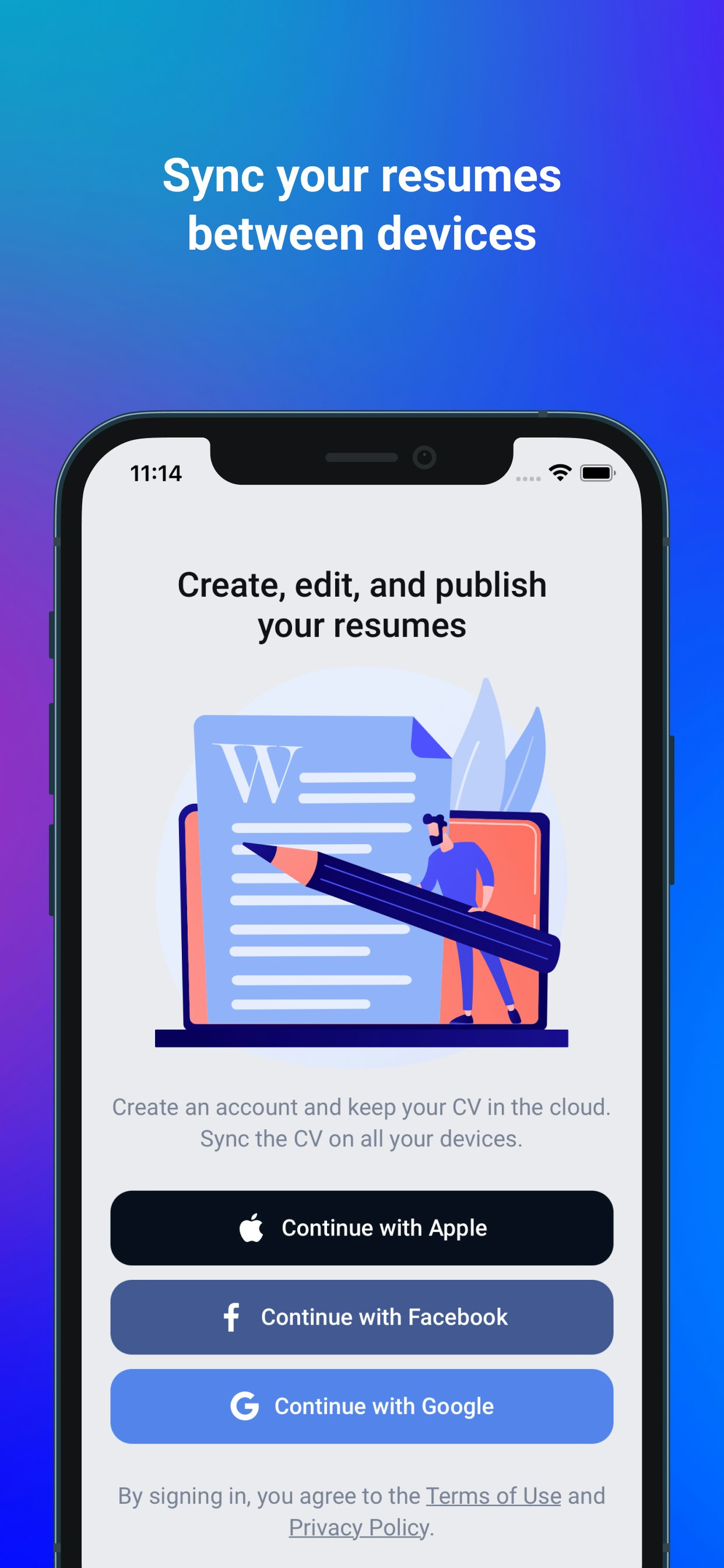 ผู้ผลิต CV - แอปพลิเคชันมือถือสำหรับการสร้างประวัติย่อ media 3