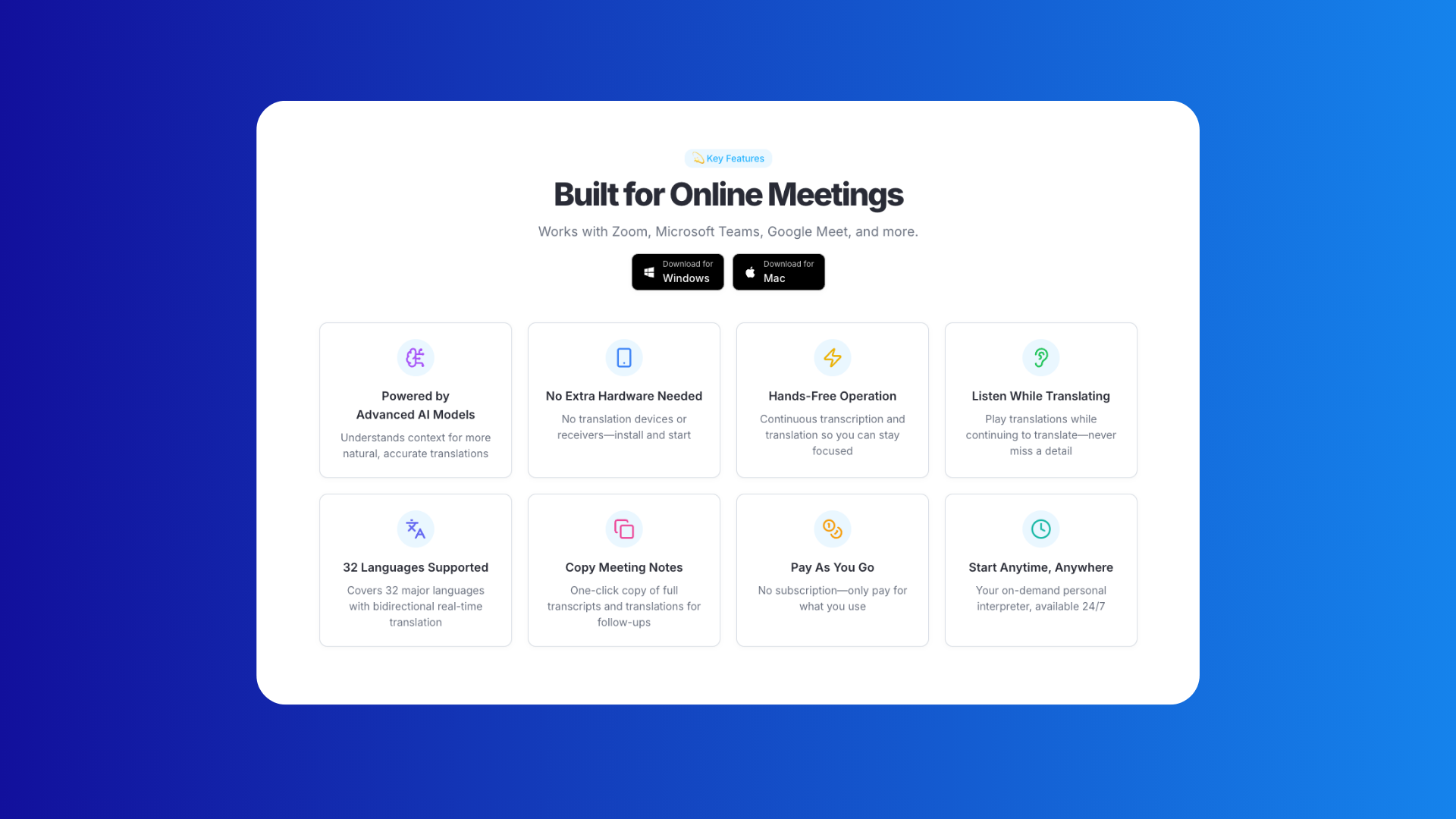 TransGull - Online Meeting Translation gallery image