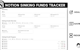 Notion Sinking Funds Tracker media 2