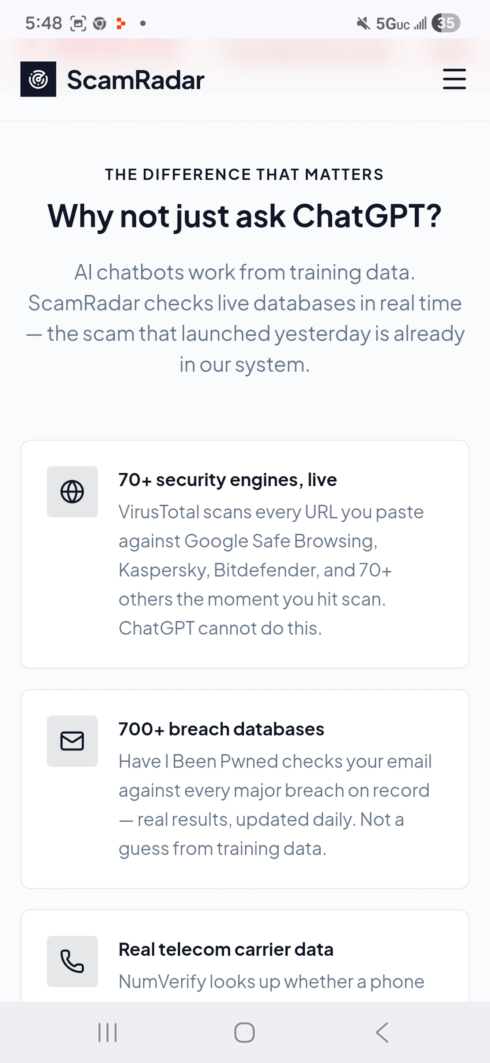 ScamRadar screenshot 3