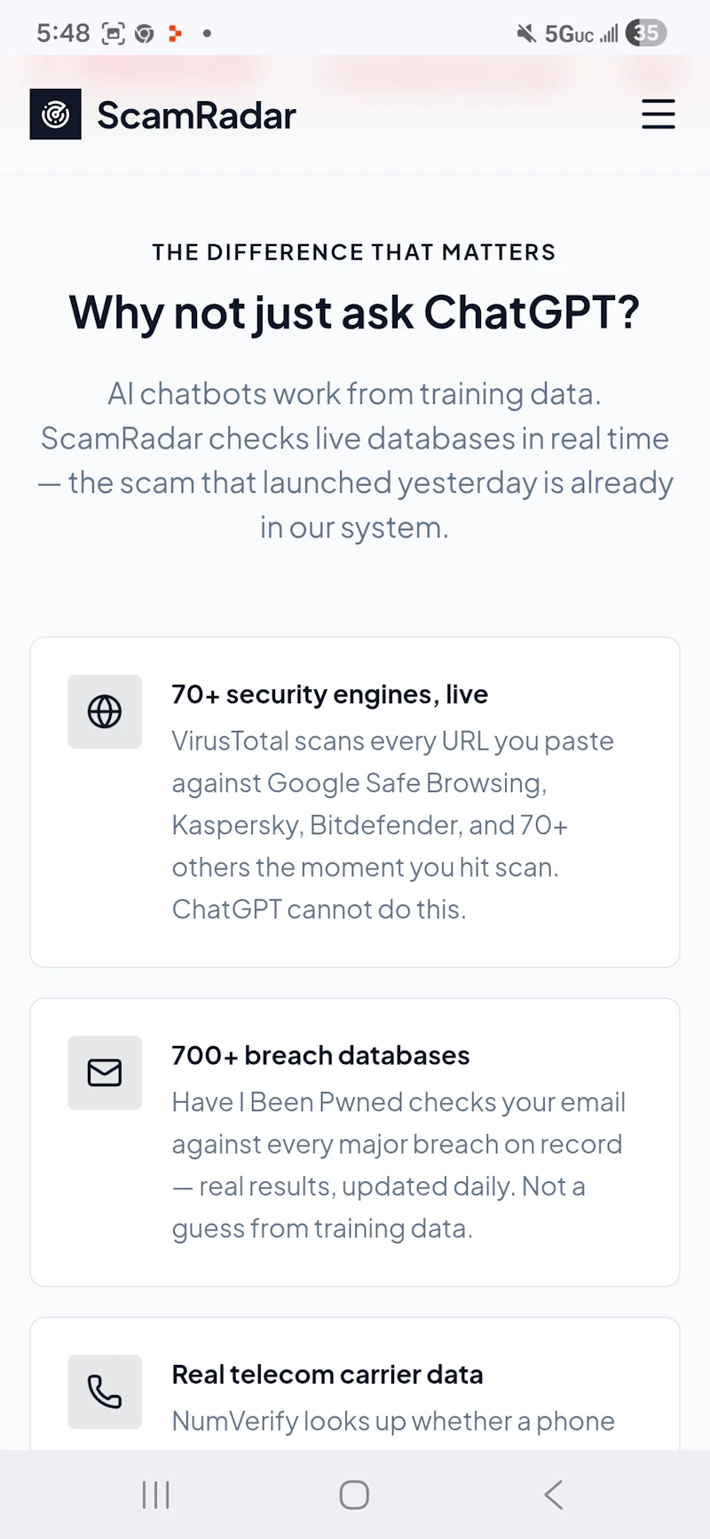 ScamRadar screenshot 3