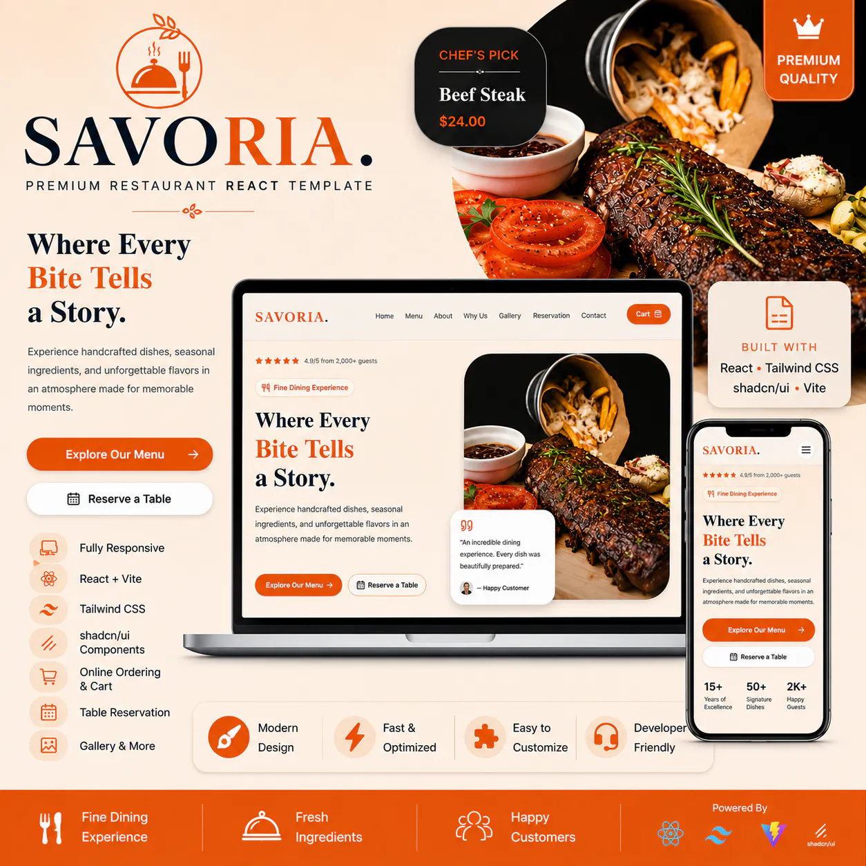 Savoria — Premium Restaurant Template