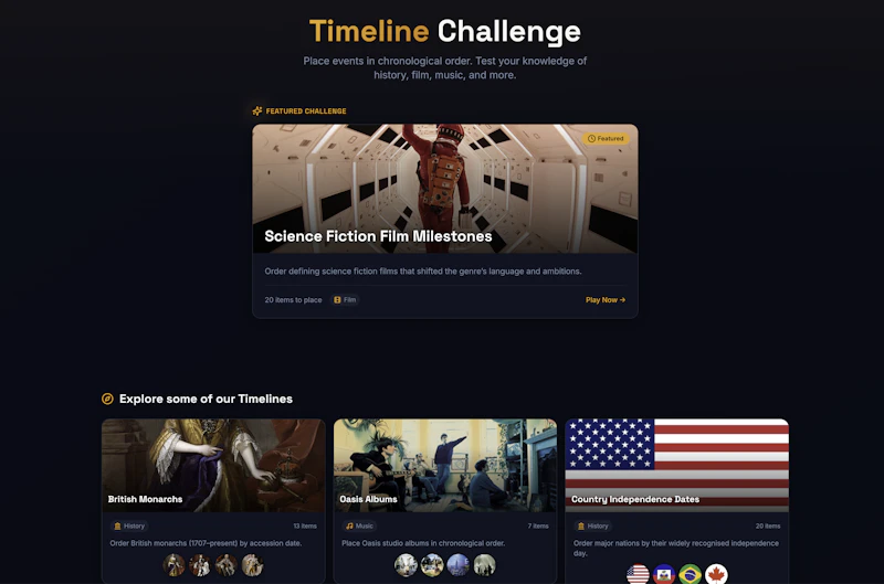 Timeline Quiz screenshot 2