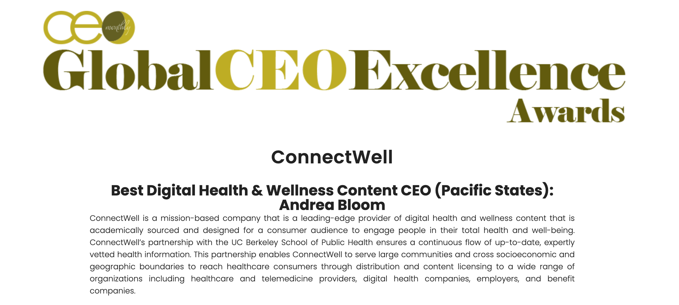 ConnectWell & UC Berkeley Public Health gallery image