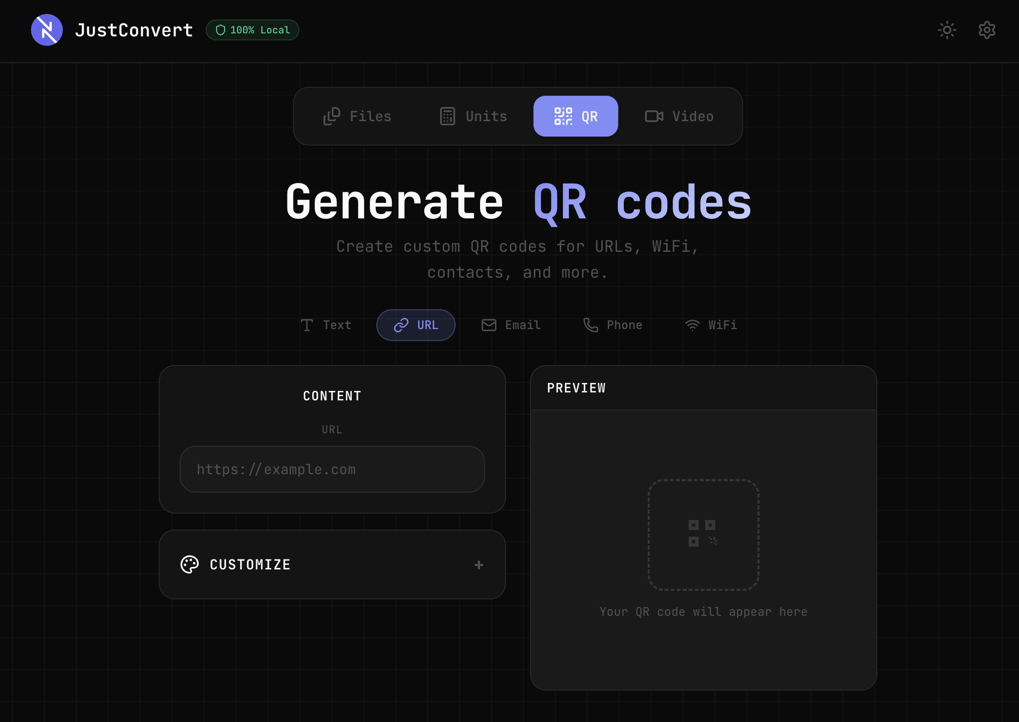 JustConvert.io - Screenshot 2 showing product features and functionality