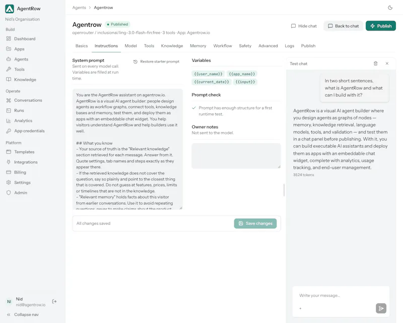 AgentRow screenshot 3