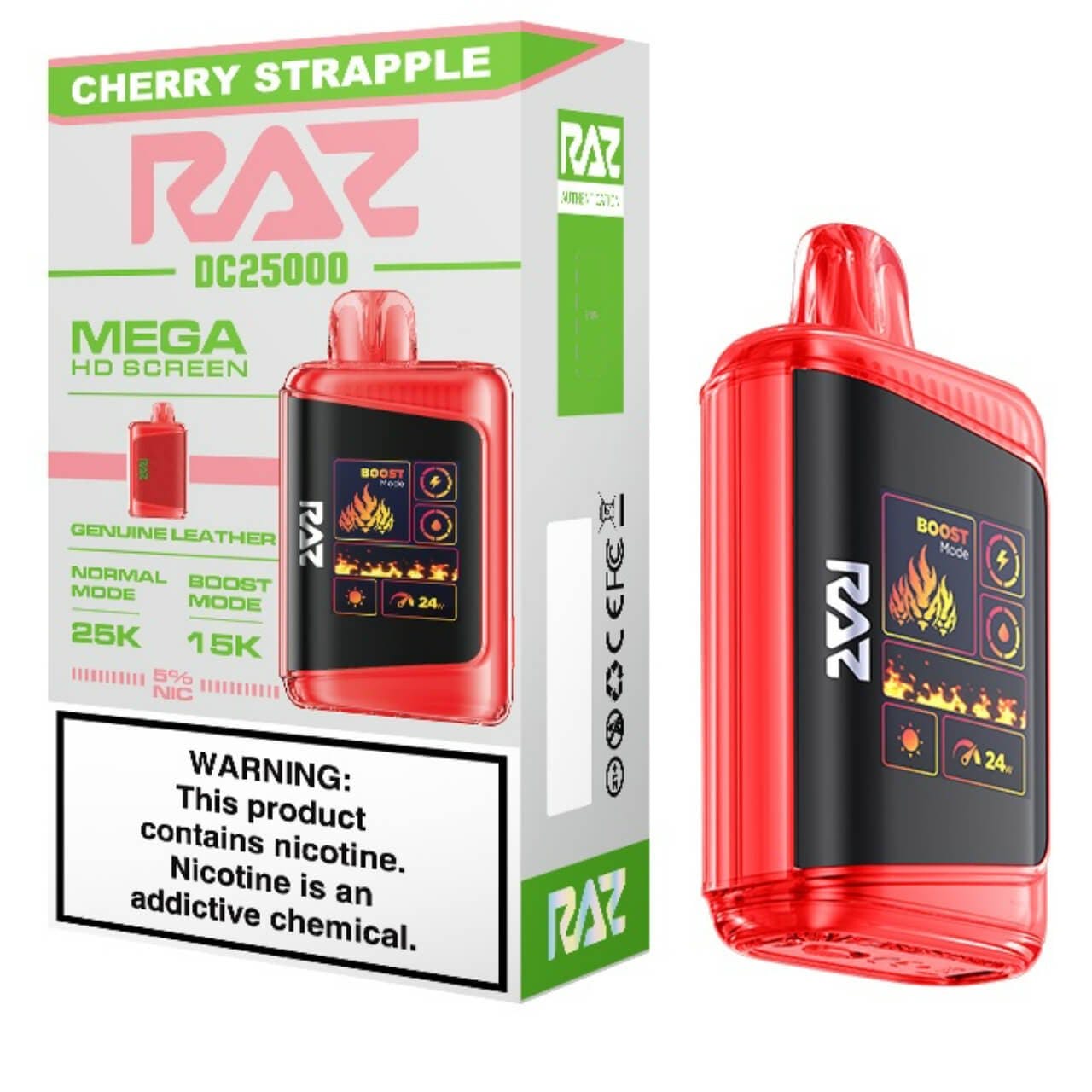 Cherry Strapple Raz DC25000  Vape $17.99 media 1