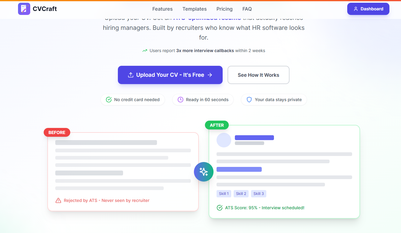 CVCraft - Screenshot 2 showing product features and functionality