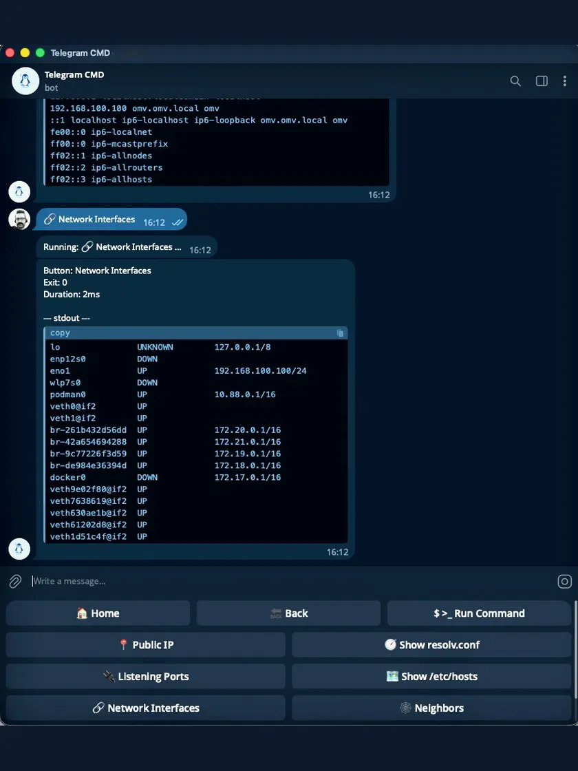Telegram Commander gallery image