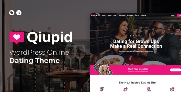 Mídia 1 de Qiupid - tema de namoro WordPress - Uma solução adorável para sites de namoro e comunidades online