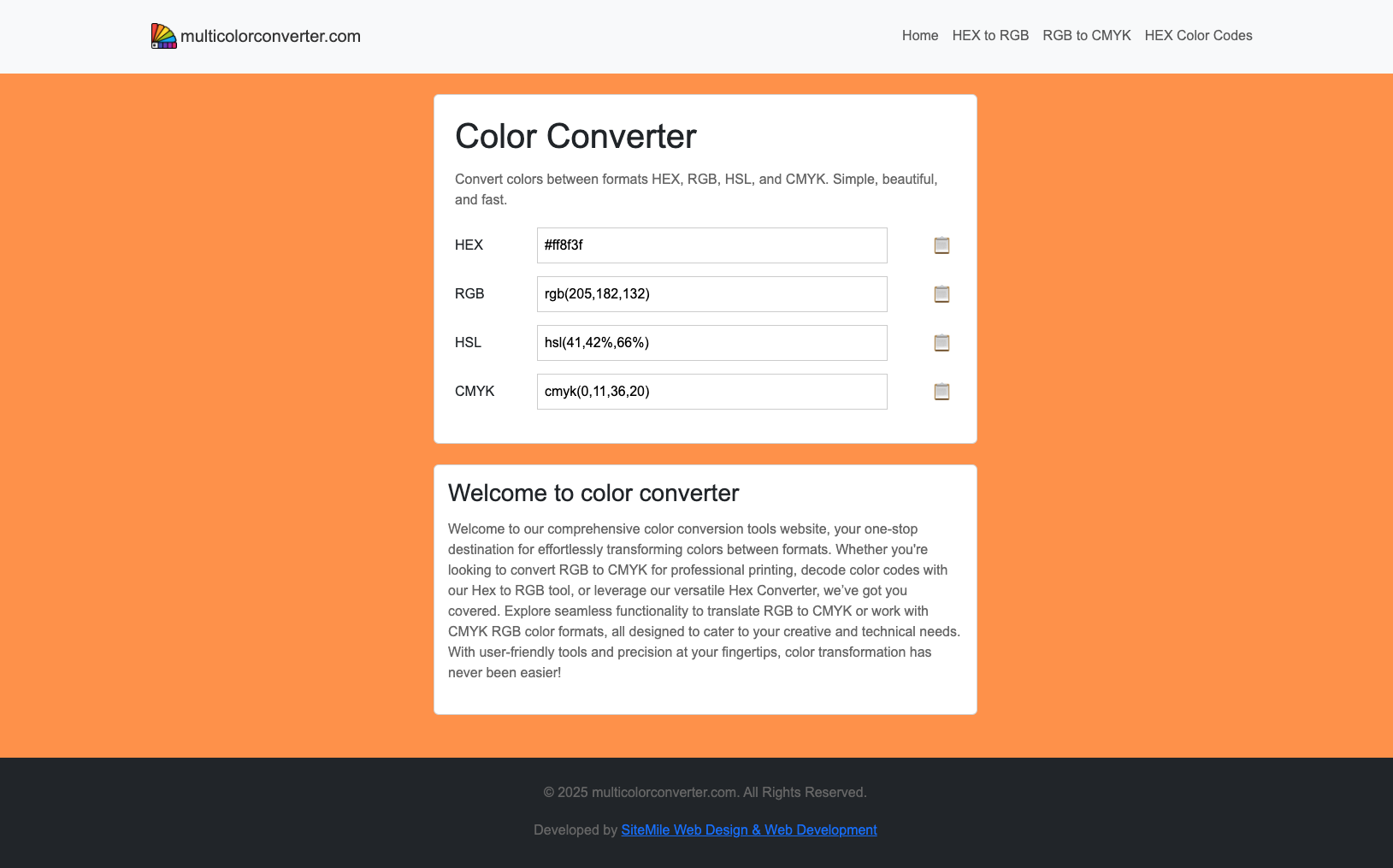 Mídia 1 de multicolorconverter.com - Gerar hexadecimal, hsl, rgb, cores cmyk