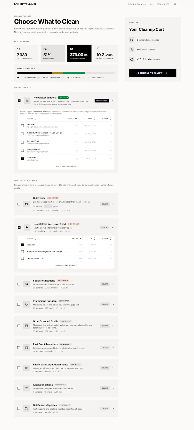 DeclutterMyMail screenshot 4