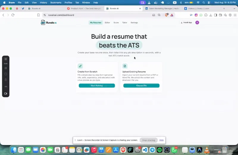 Ruvalo AI screenshot 1 (video preview)