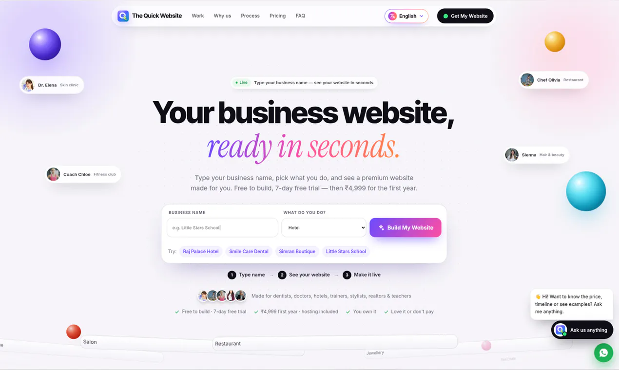 The Quick Website gallery image