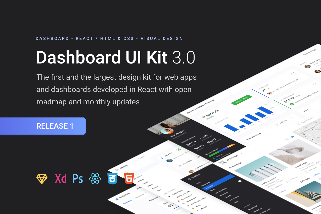 Dashboard UI Kit 3.0 gallery image