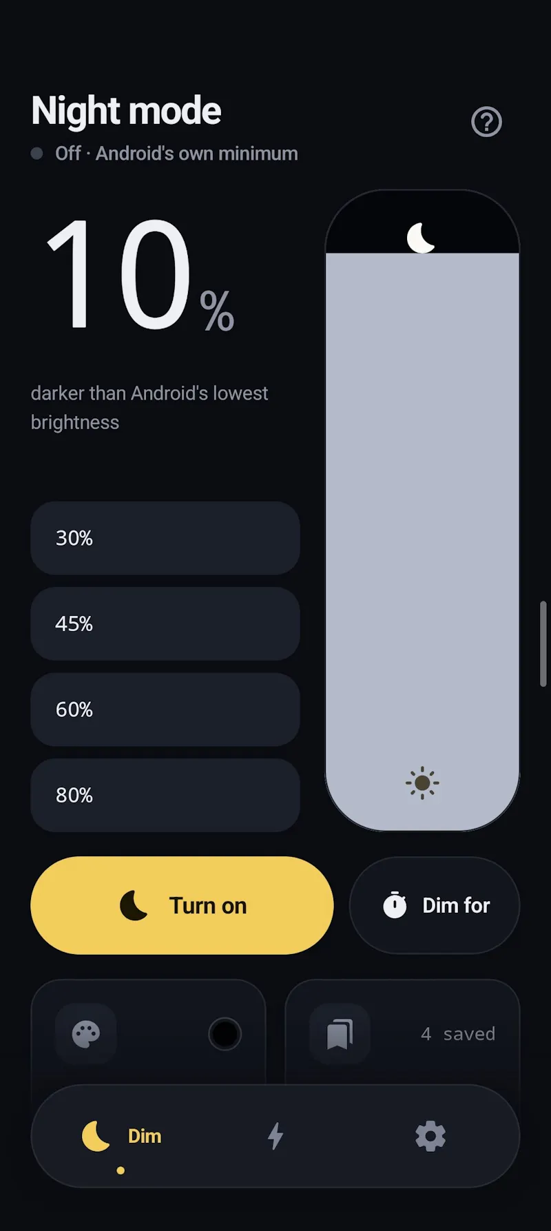 NIGHT MODE - Screen Dimmer screenshot 2
