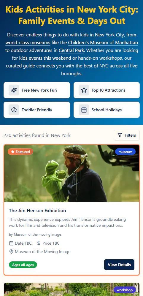 Kids Event Finder gallery image