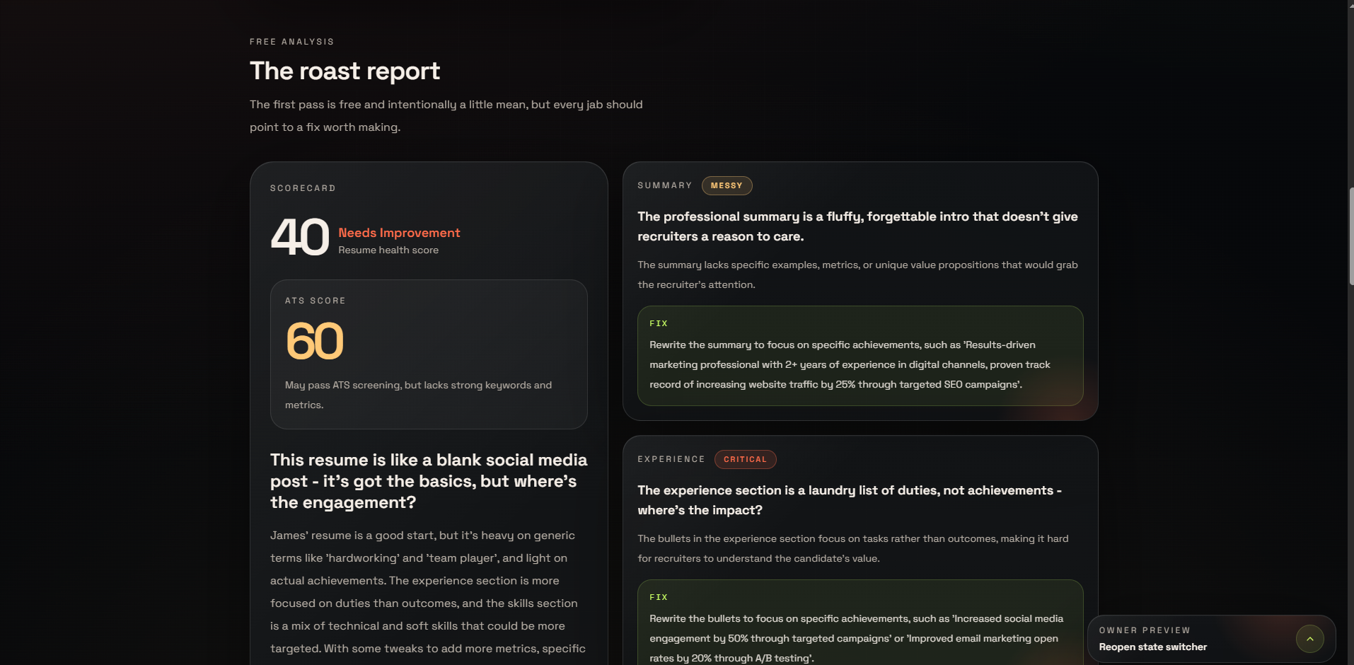 RoastMyCV gallery image