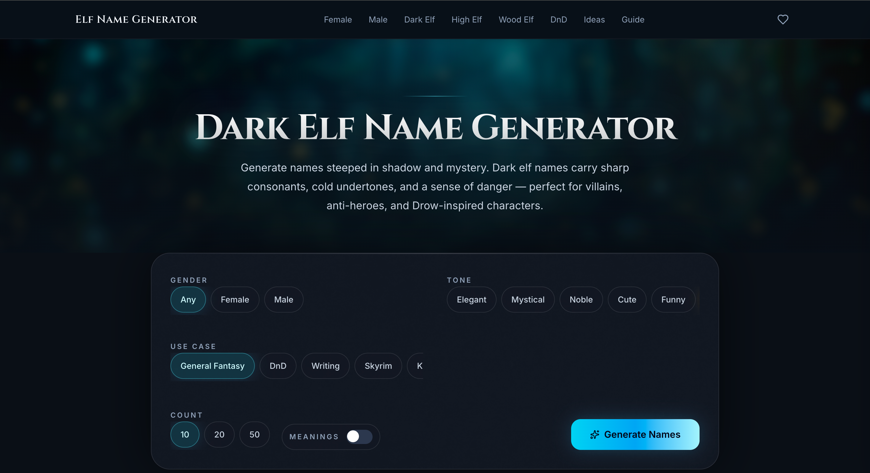 Elf Name Generator gallery image