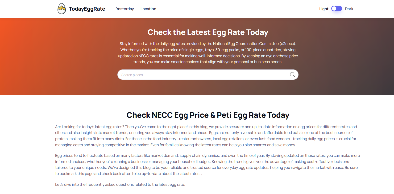 Latest Egg Rate Today media 2