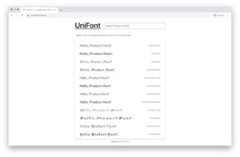 UniFont gallery image