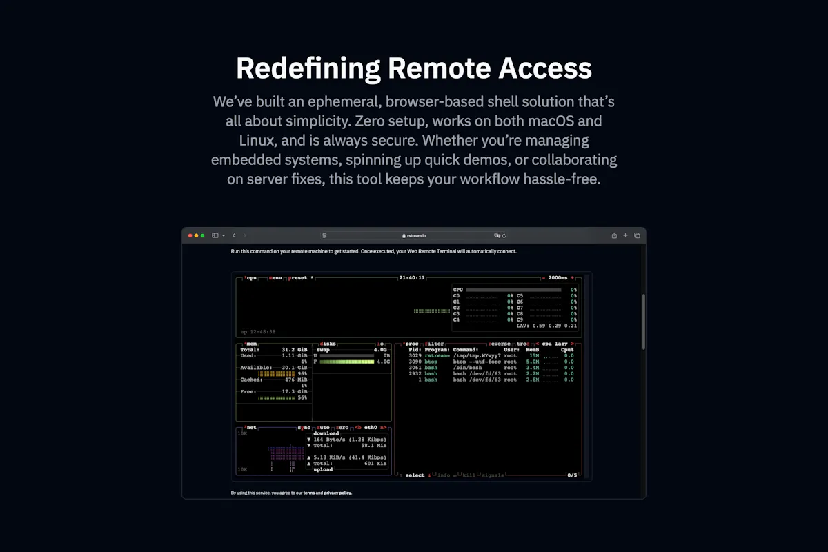 Web Remote Terminal