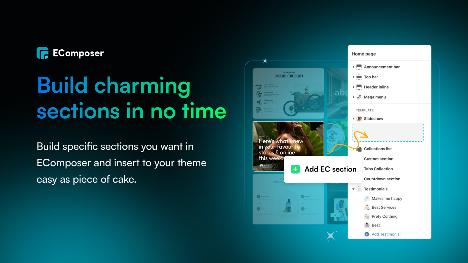 EComposer Shopify Page Builder gallery image