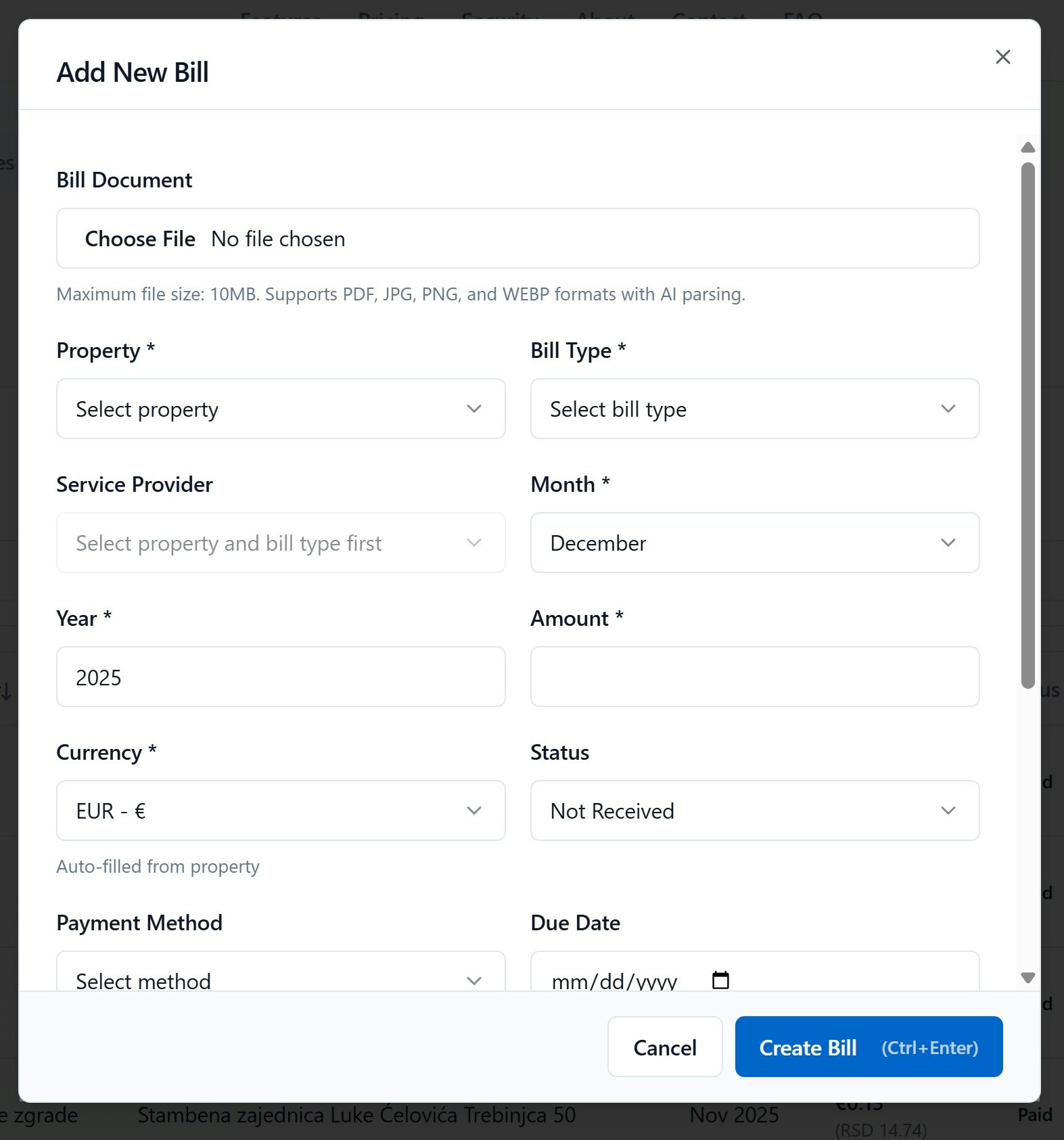 Manage Bills Across All Properties gallery image