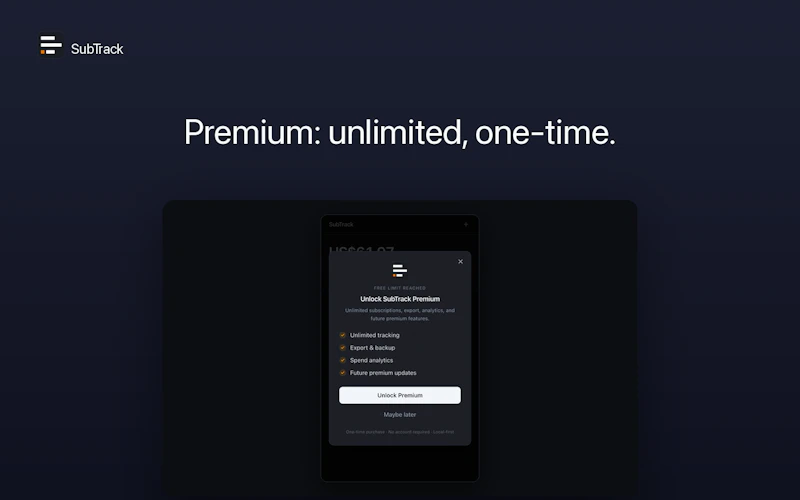 SubTrack screenshot 4