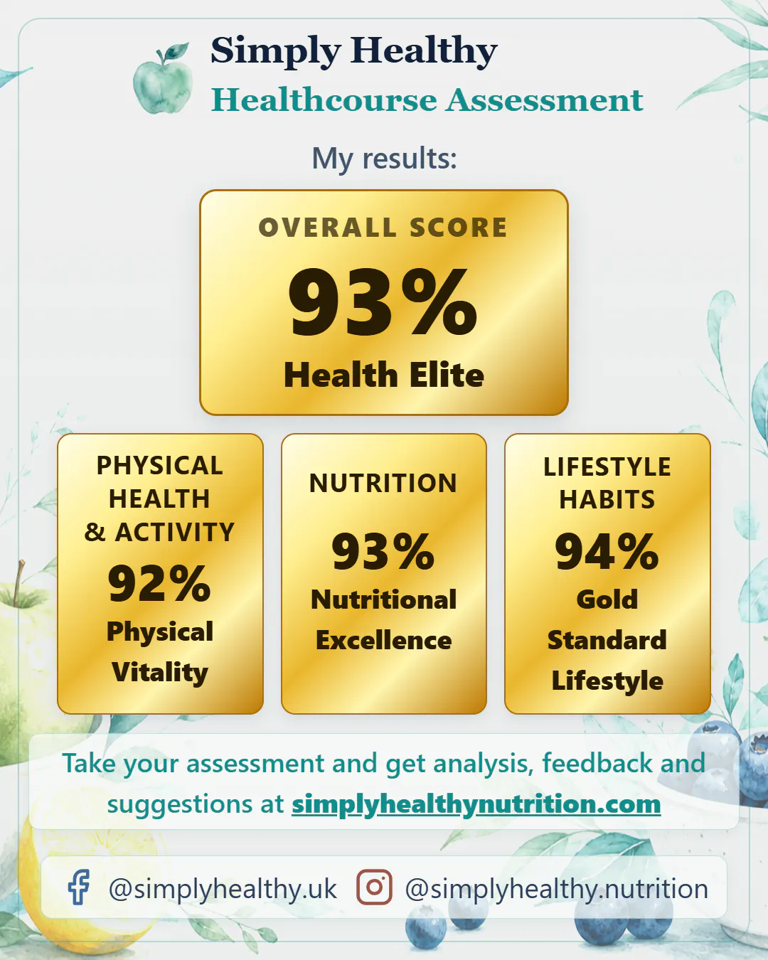 Simply Healthy Healthcourse Assessment gallery image