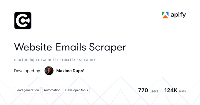 Website Emails Scraper screenshot 1