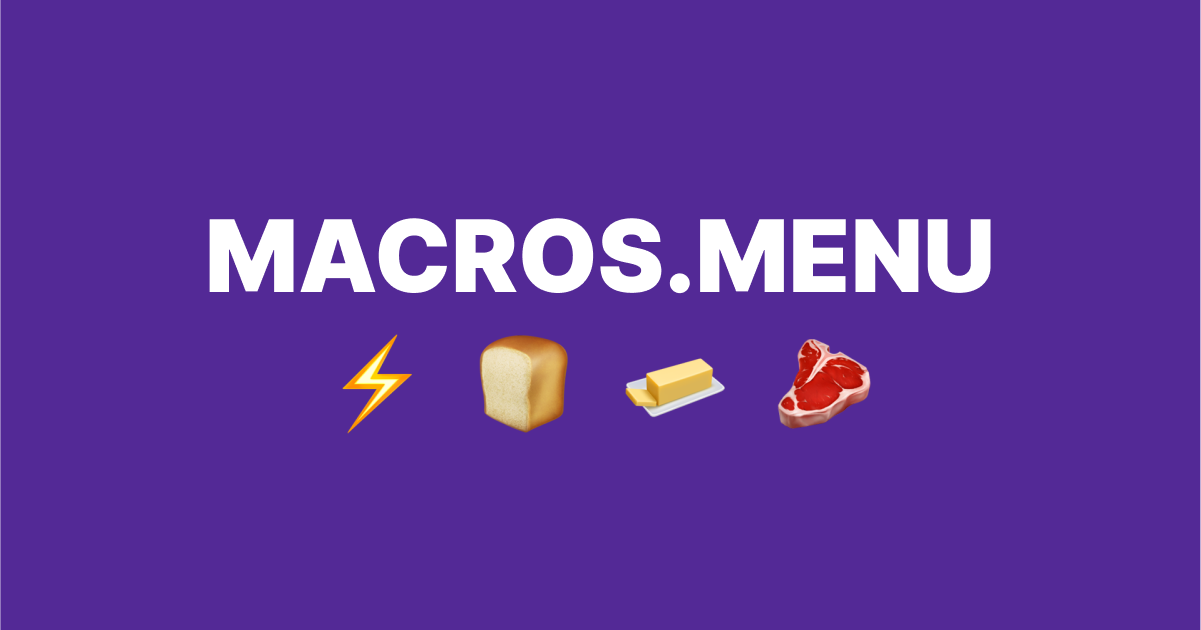 Makrolar menüsü - AI Powered Restaurant Menü Makrobesin Bilgisi medya 1