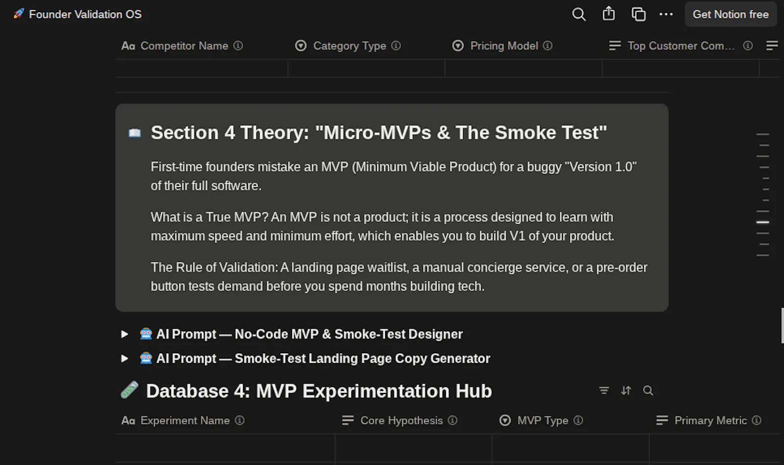 Founder Validation OS  screenshot 3