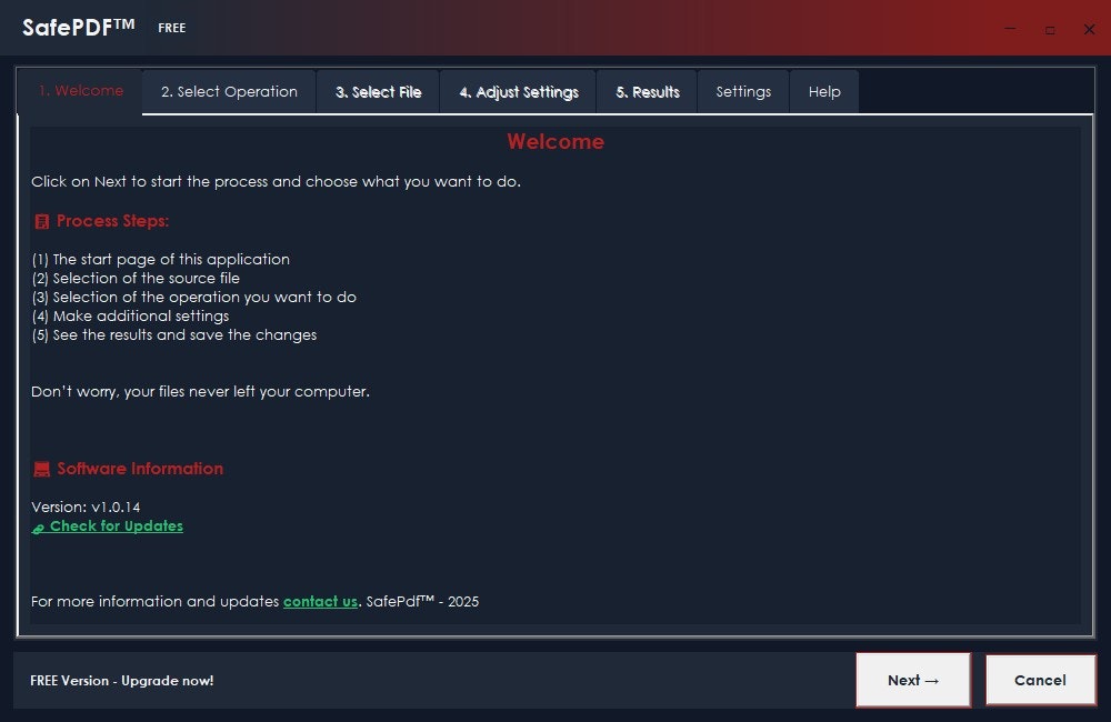 SafePDF: An Offline PDF Toolkit gallery image
