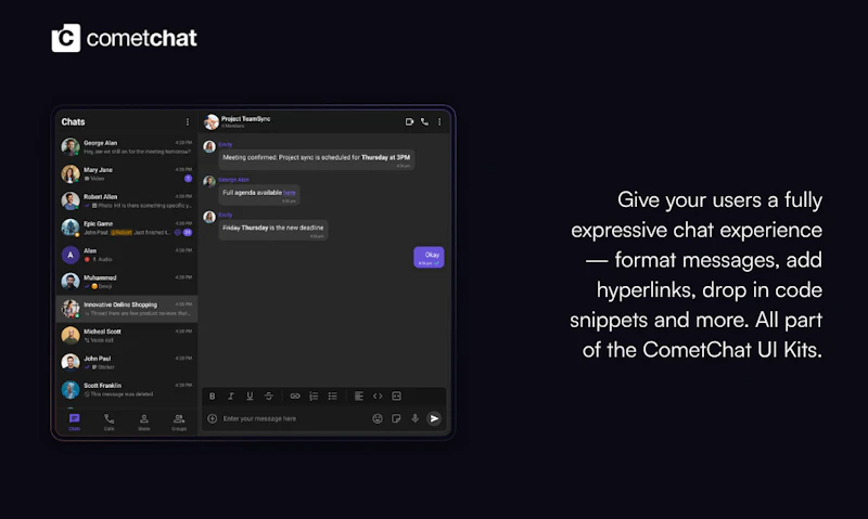 Compact Message Composer by CometChat screenshot 3
